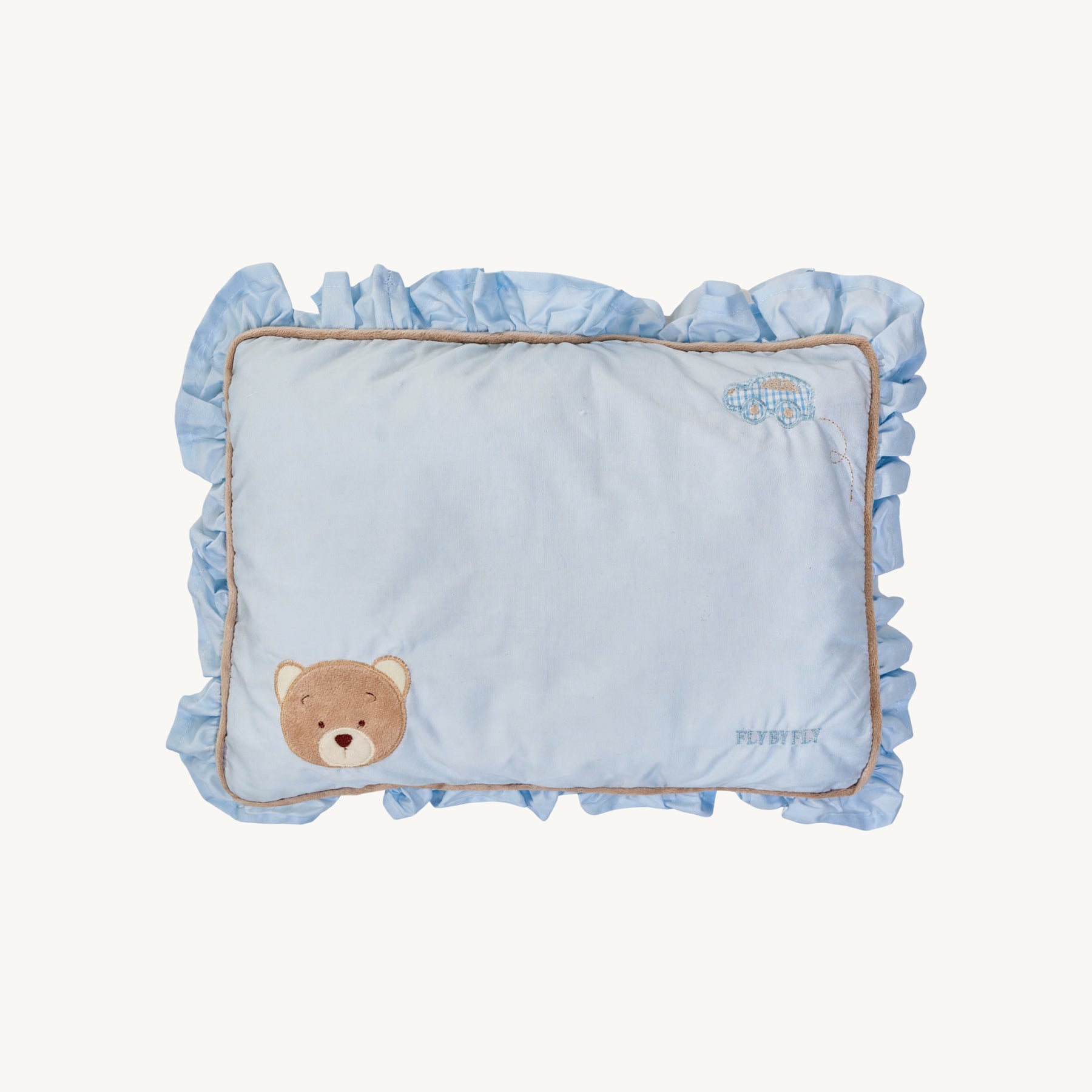 Ruffle Baby Pillow - Blue