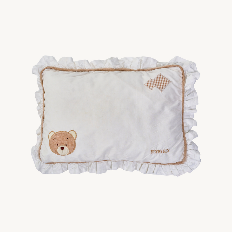 Ruffle Baby Pillow - Beige