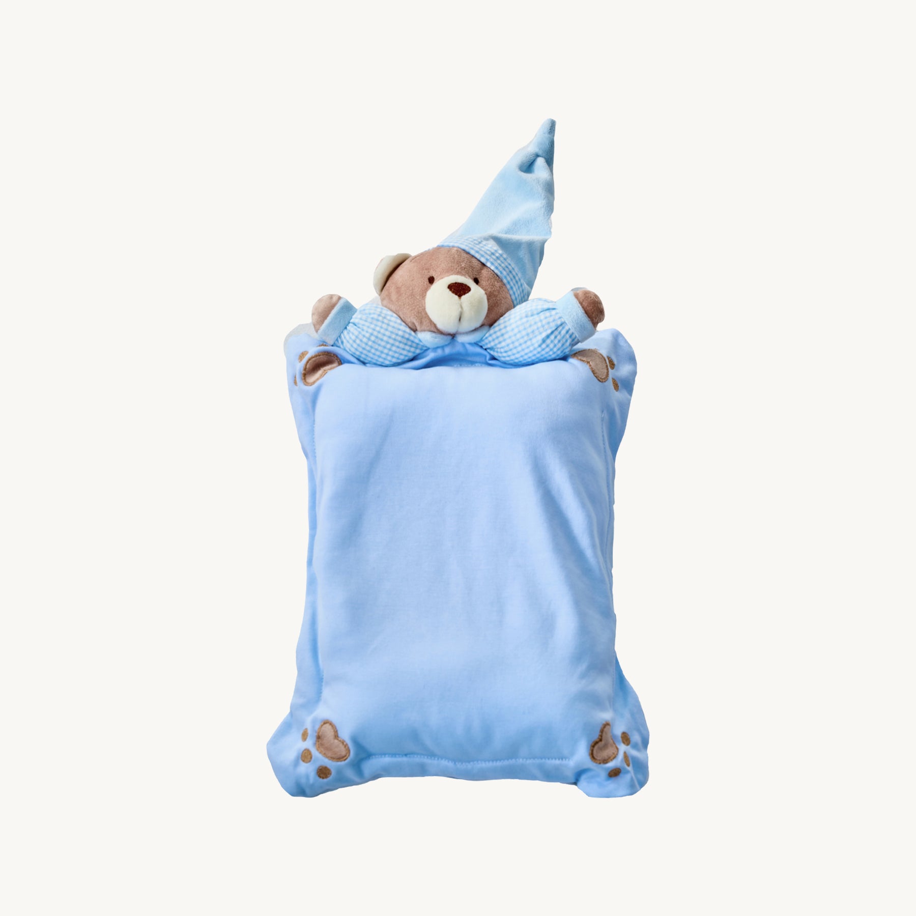 Bear Baby Pillow - Blue