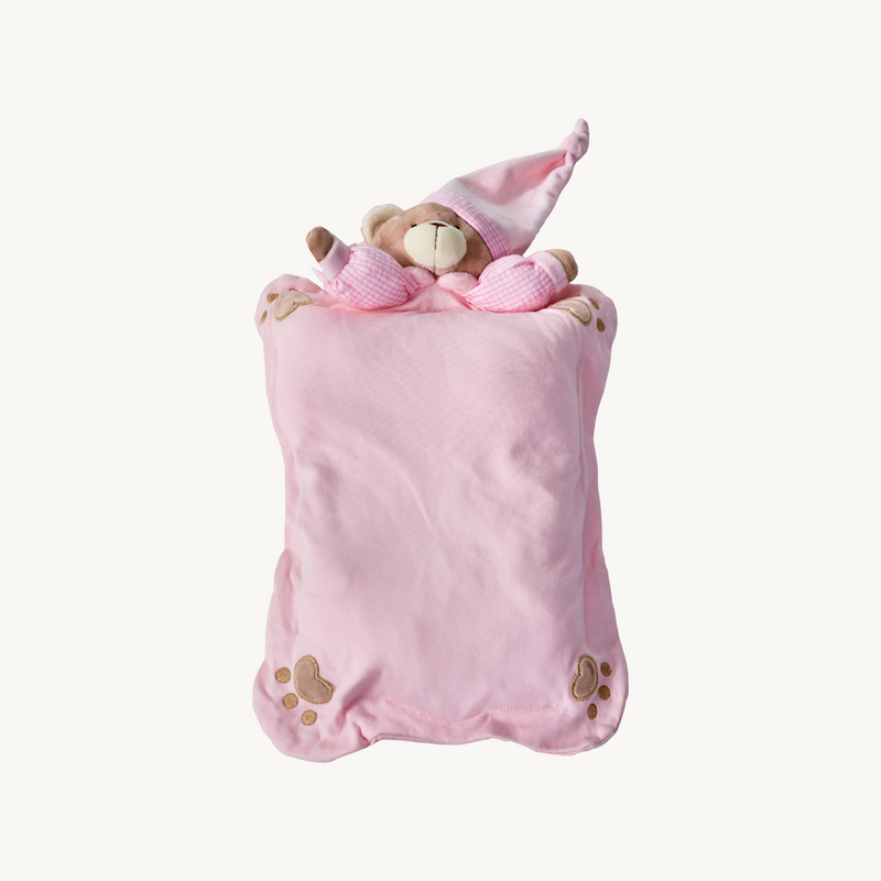 Bear Baby Pillow - Pink