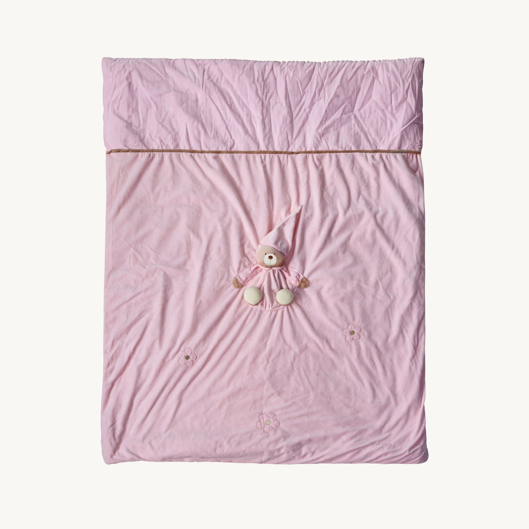 3D Bear Baby Quilt - Pink