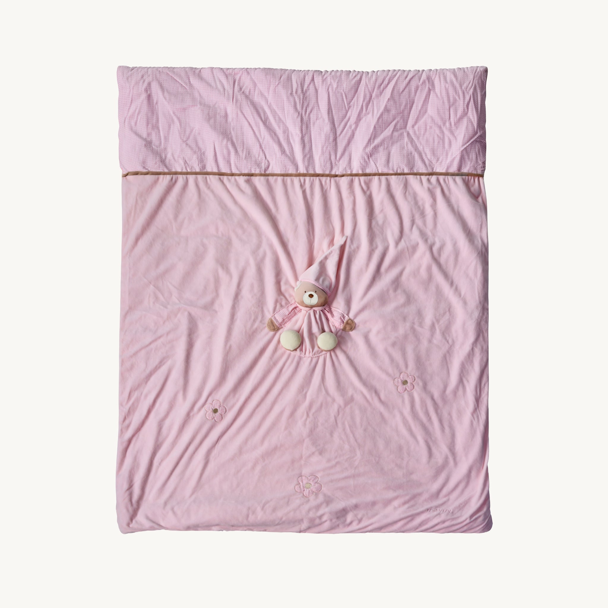 3D Bear Baby Quilt - Pink