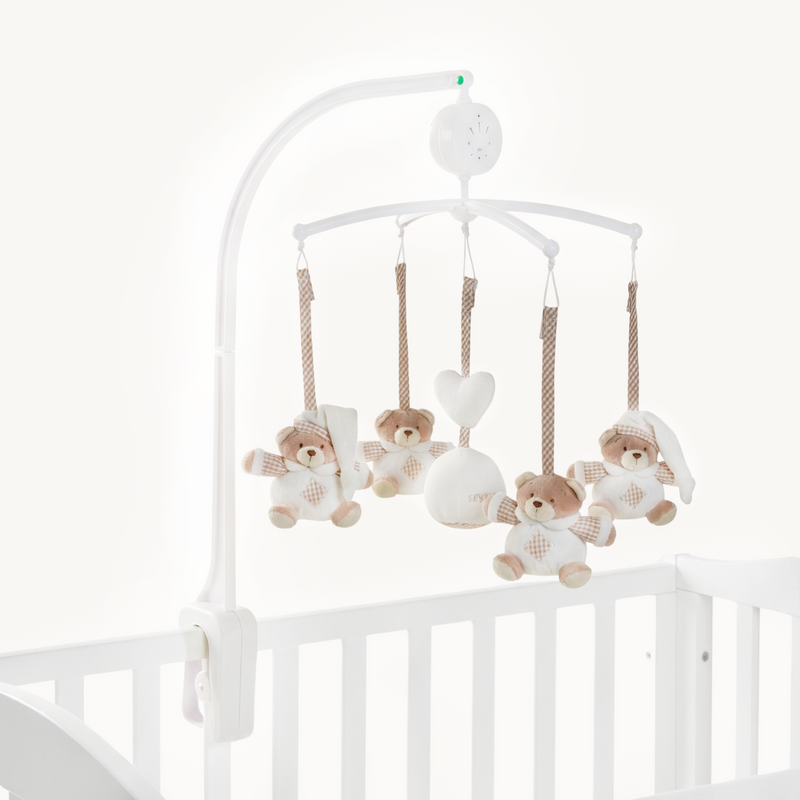 Teddy Bear Music Mobile - Beige