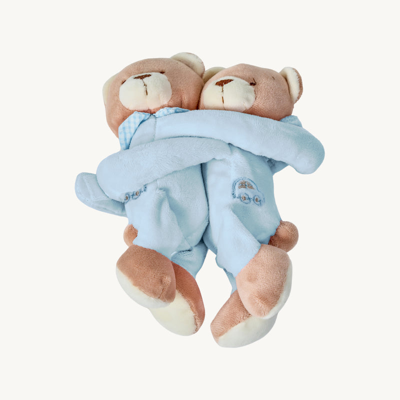 Twins Bear Curtain Holder - Blue
