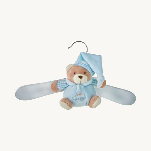 Wooden Hanger with Bear Set - Blue