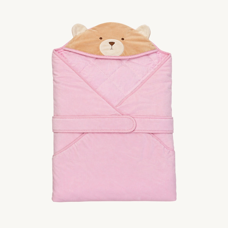 Bear Hooded Blanket - Pink