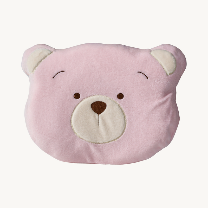 Bear Orthopedic Baby Pillow - Pink