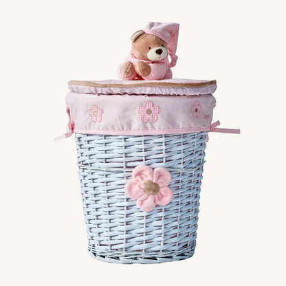 3 In 1 Cylindrical Laundry and Storage Basket Set - Pink
