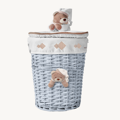 3 In 1 Cylindrical Laundry and Storage Basket Set - Beige