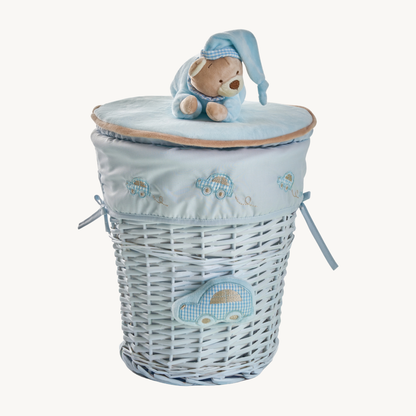 3 In 1 Cylindrical Laundry and Storage Basket Set - Blue