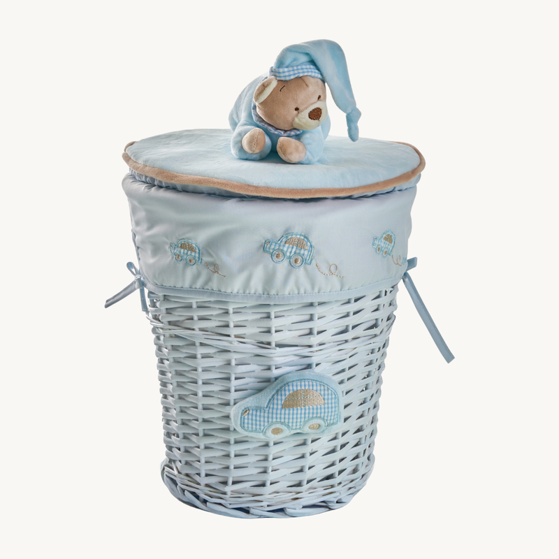 3 In 1 Cylindrical Laundry and Storage Basket Set - Blue